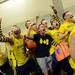 Michigan students cheer as they file into the Georgia Dome before the Final Four in Atlanta on Saturday, April 6, 2013. Melanie Maxwell I AnnArbor.com